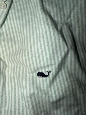 Vineyard Vines Mint Green Striped Button-Down Shirt